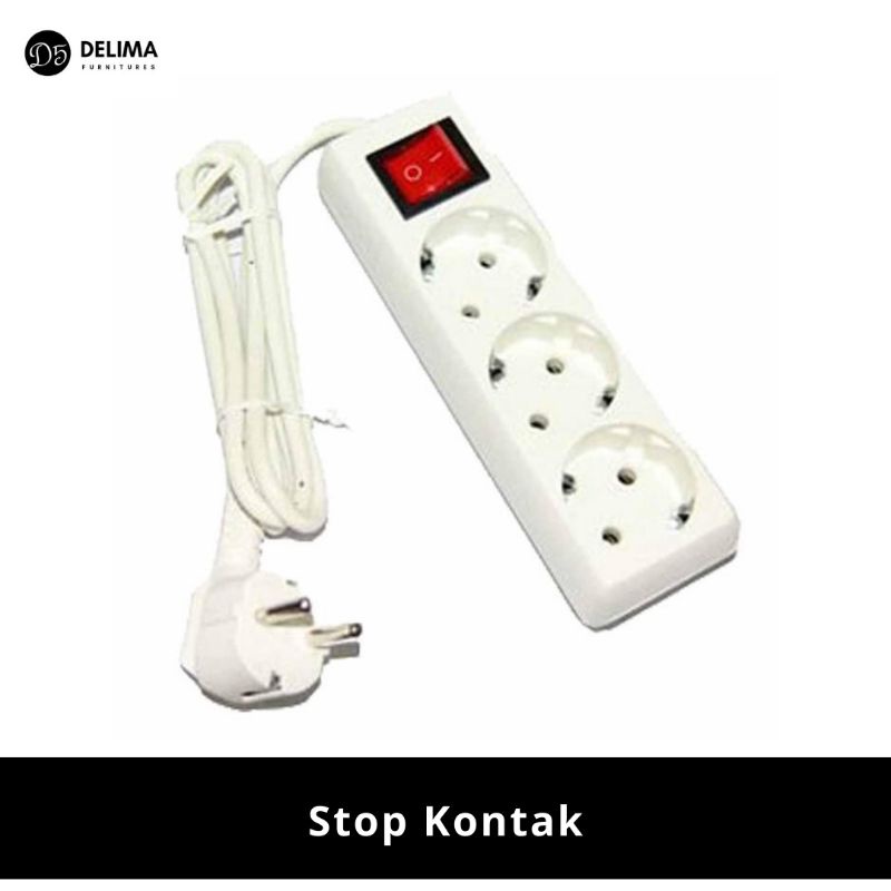Stop Kontak 3 Lubang Colokan