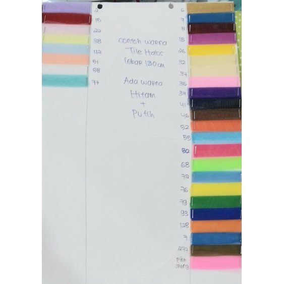 Kain Tile, Kain Tulle Per meter