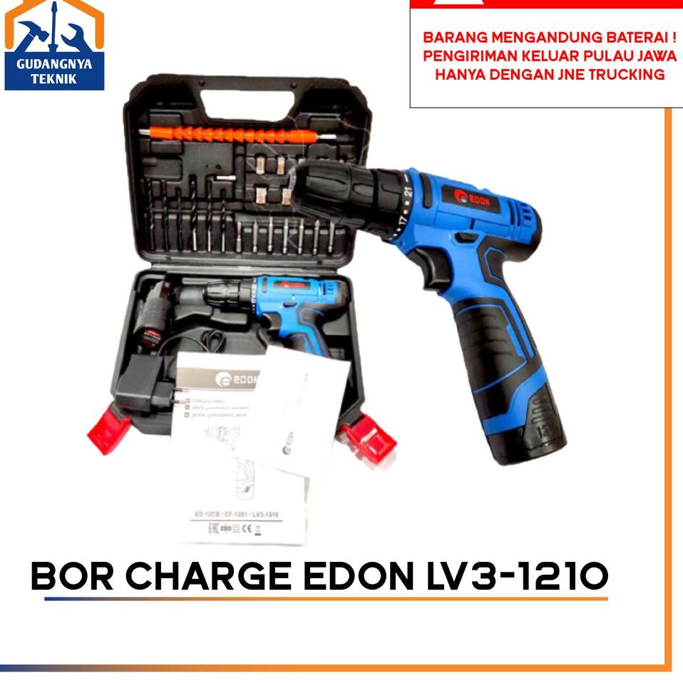 See More--TERJANGKAUBor Cordless Charge Edon 12v Lithium Lv3-1210 Bor Baterai Edon Bor Cas Edon(2 ba