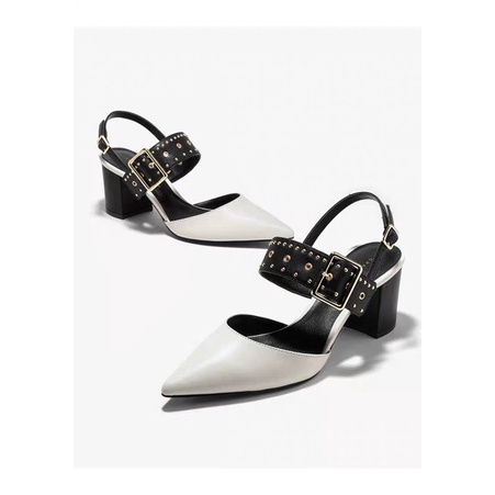 CnK STUDDED POINTED SLINGBACK HEELS - CK-0001