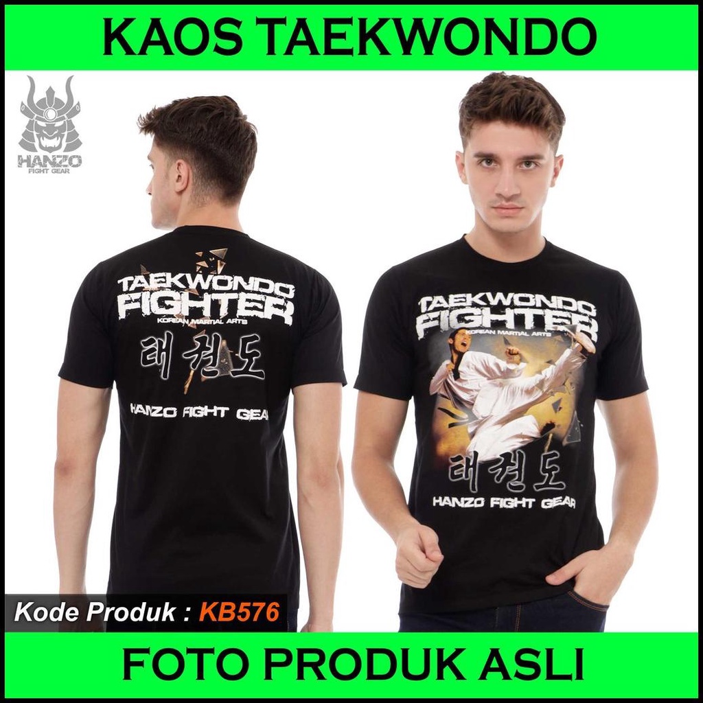 Kaos Taekwondo Fighter, Baju Taekwondo, Tshirt Taekwondo
