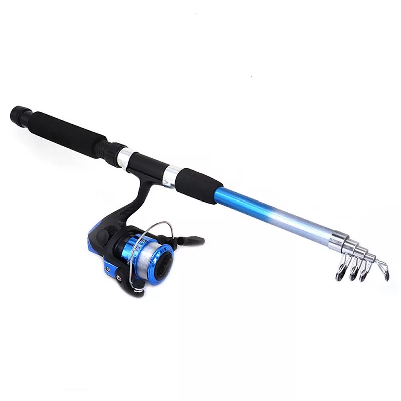 Set Alat Pancing Reel dan Joran Model Telescopic