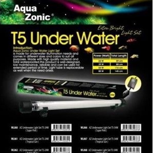 Lampu Tanning Arwana Aqua Zonic T5 Under Water Celup Aquazonic Biru Akuarium