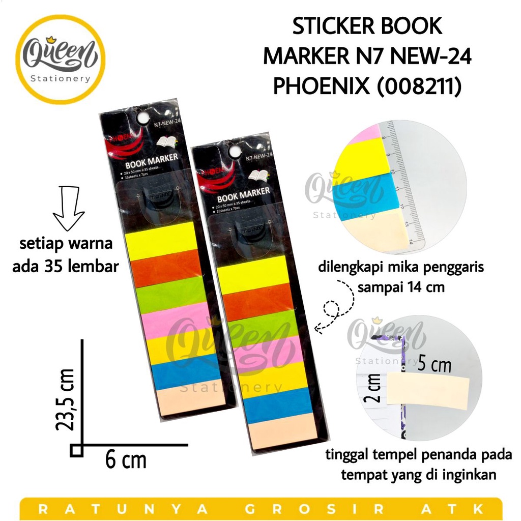 

STICKER BOOK MARKER N7 NEW 24 PHOENIX / STICKY NOTES / MEMO KERTAS (008211)