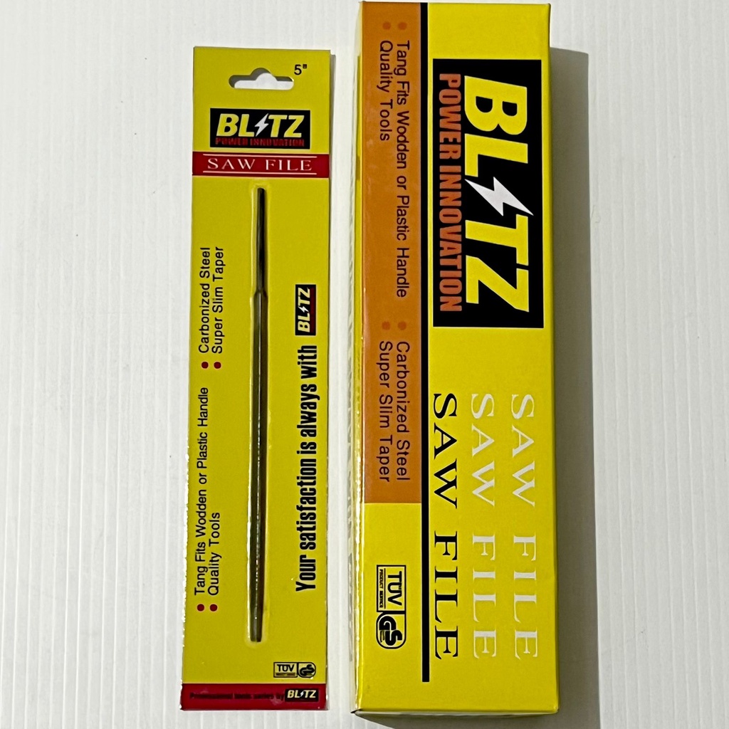 [12PCS] Kikir Segitiga Taper File Blister Card BLITZ BC 4 Inch 5 Inch