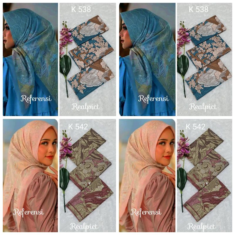 jilbab segi empat  motif voal motif lasercut denay motif voal motif premium (harga grosir partai)