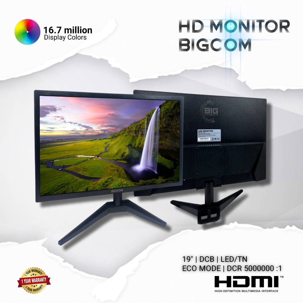 Promo Murah !!! Monitor LED Bigcom 19&quot; Inchi Port HDMI VGA