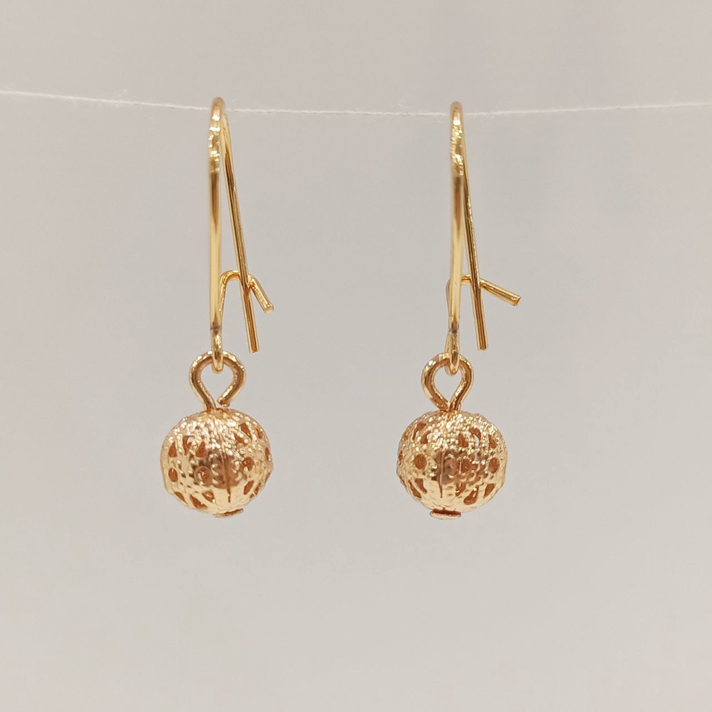 ANTING HOOK WANITA BOLA LAPIS EMAS 22K MODEL C YAIYA ASLI TERJANGKAU