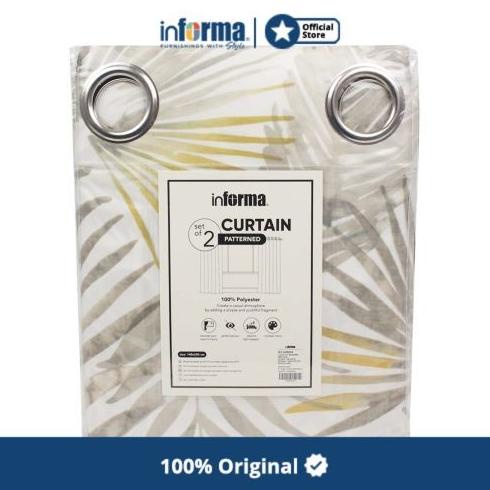 INFORMA- GORDEN - CURTAIN SET MCFR PRINT PALM 140X250CM