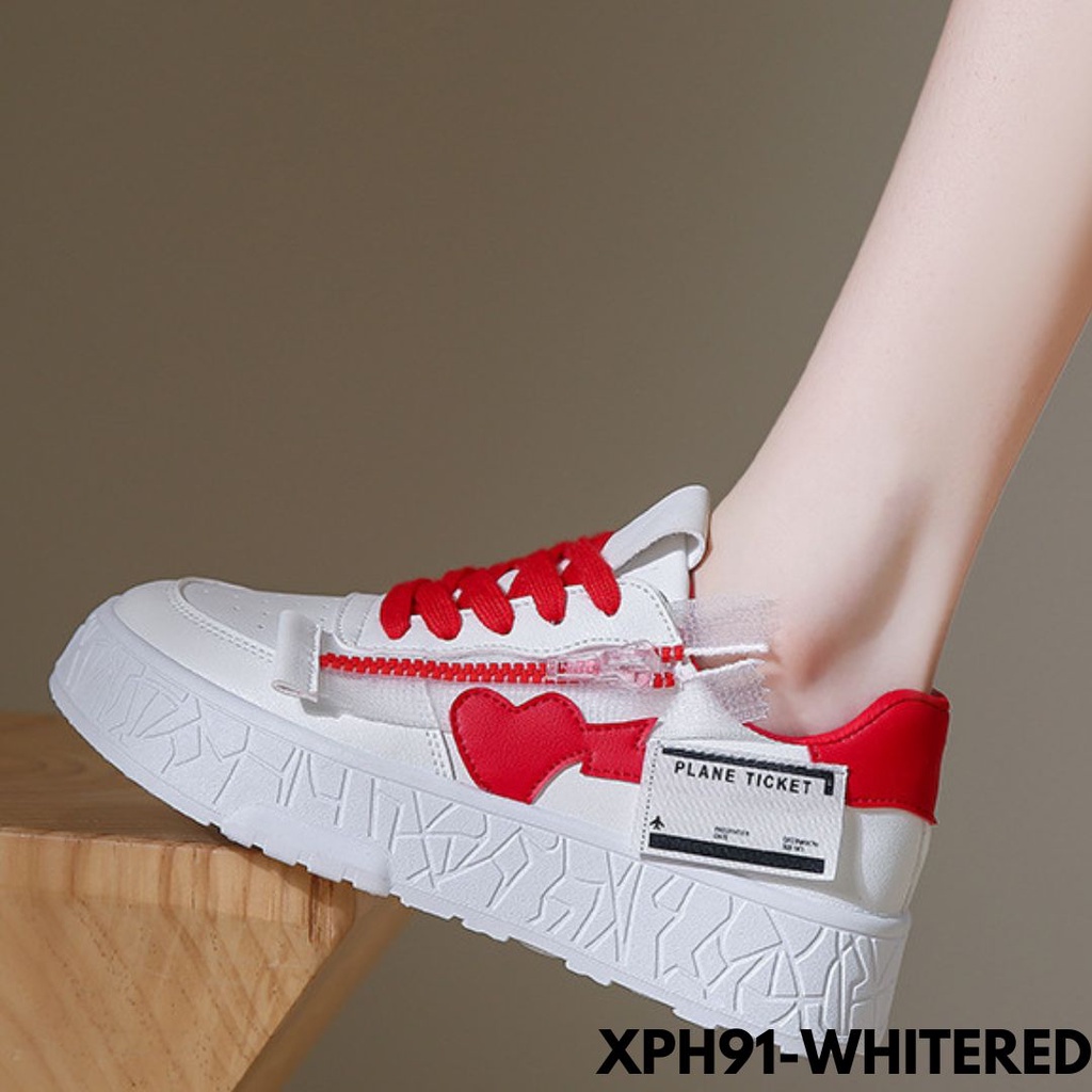 SEPATU SNEAKERS WANITA BERTALI MOTIF LOPE LOPE CANTIK BAHAN PU IMPORT PH91
