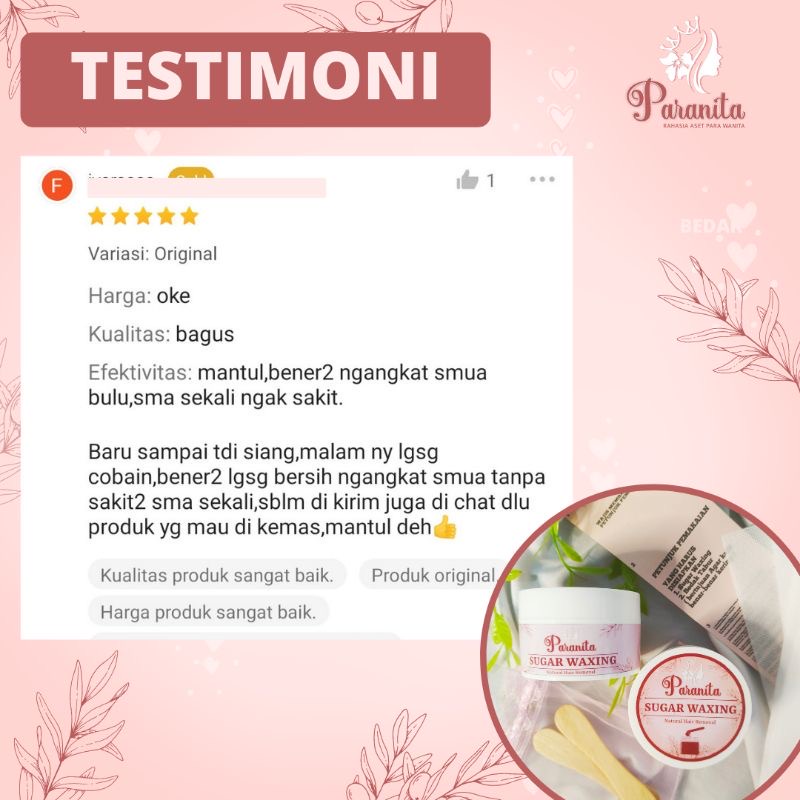 PARANITA SUGAR WAXING | PENCABUT PENGHILANG PERONTOK BULU RAMBUT | HAIR REMOVAL SUGAR WAX