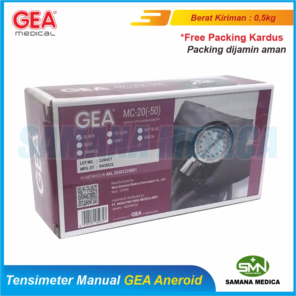 Tensimeter Manual GEA DELUXE Aneroid Alat cek Tekanan Darah MURAH  MC-20(-50) Promo Murah