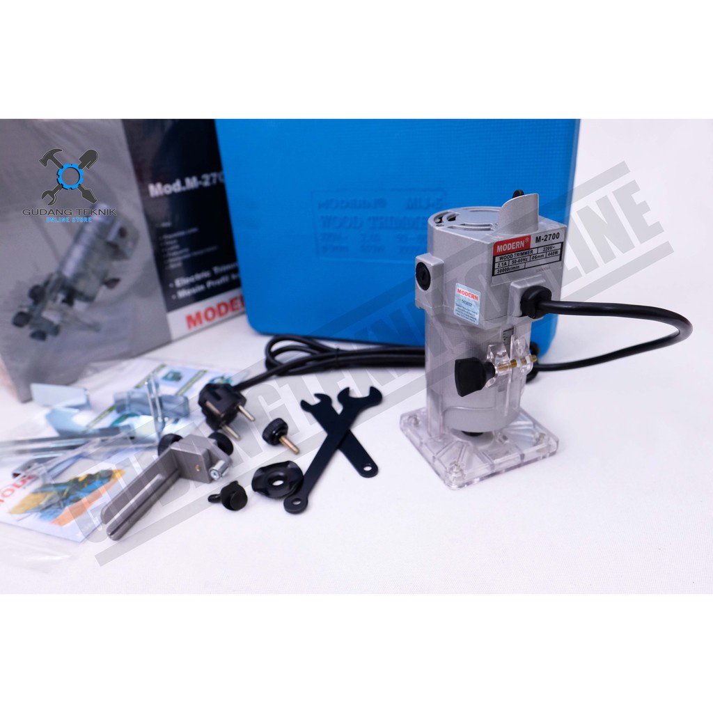 Mesin Profil Kecil Kayu Listrik 400 Watt 350 Watt 6mm M2700 SH134 MODERN X MAILTANK / Mesin Electric Trimmer 400W 350W 6 mm M 2700 MODERN X SH 134 MAILTANK