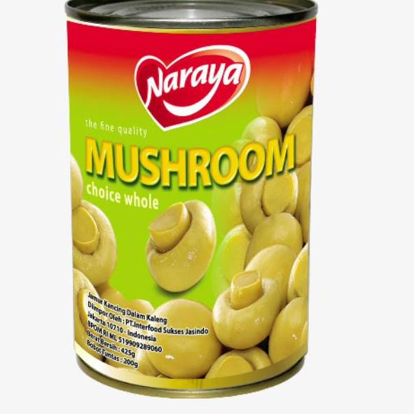 

Harga Terbaik--Jamur kancing kaleng Naraya / Mushroom champignon whole canned / Jamur kaleng Instan (425gr)