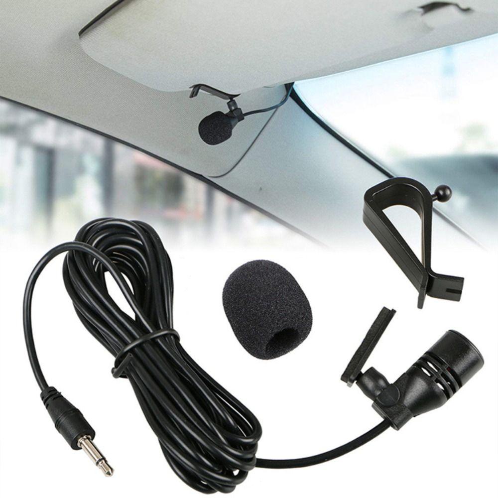 Preva 3m Mikrofon Audio Mobil Kabel Mini Panjang Untuk Auto DVD Radio Mic Stereo