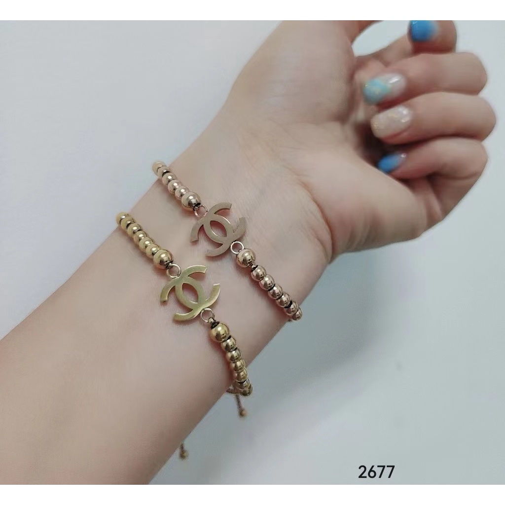 Titanium Gelang Serut  C&amp;C Perhiasan Fashion 2677