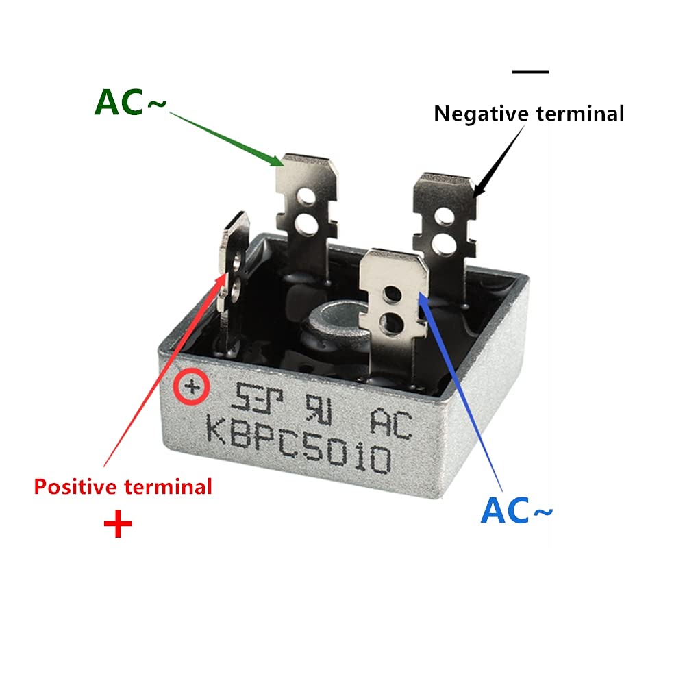 dioda diode Silicon Jembatan bridge Rectifier Kiprok KBPC5010 KBPC 5010 50A 1000V Penyearah AC to DC