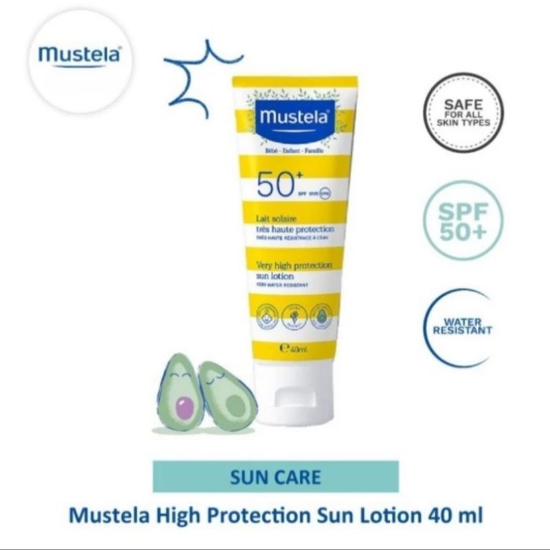 MUSTELA BEBE High Protection Sun Lotion SUNBLOCK Anak Bayi 40ML Sun Block SPF50 Baby Sunscreen