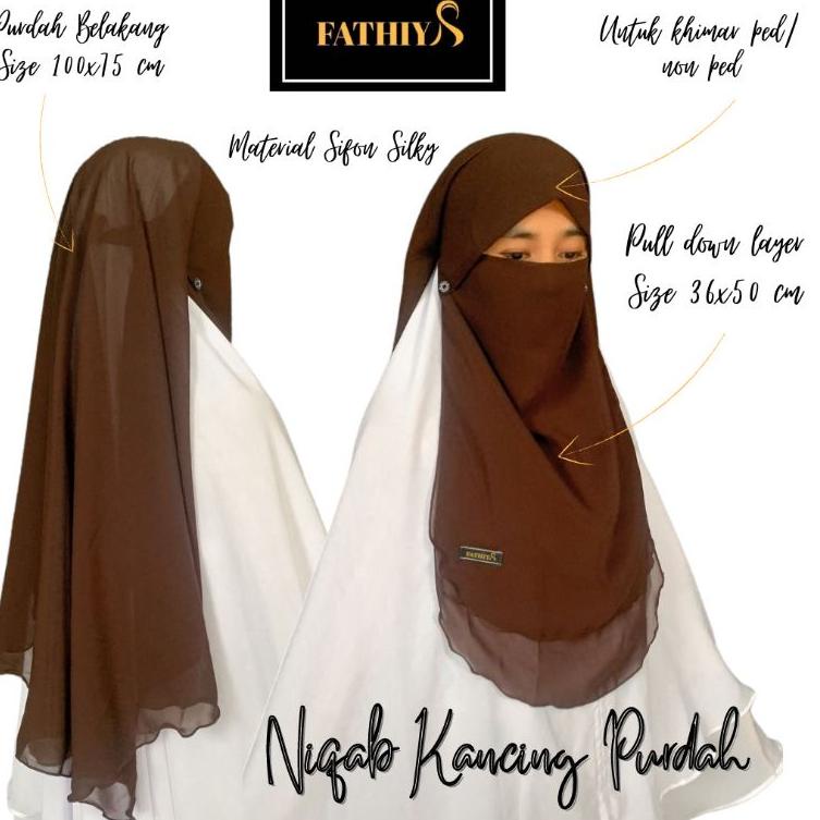 {GEO.18Oc22n} Cadar Niqab Poni Kancing Purdah fathiya