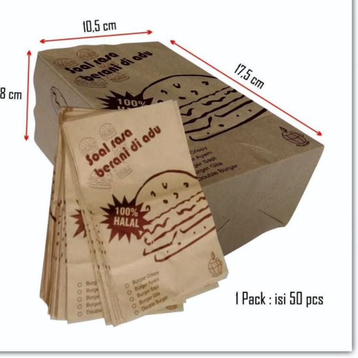 

Terbaru dan terlaris Box burger Kemasan burger Bungkus burger Dus burger Packing burger per 50 pcs. !!
