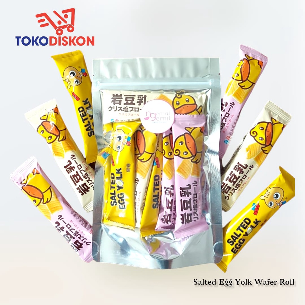 

Salted Egg Yolk Wafer Roll Wafer Kuning Telur Asin Kualitas Premium