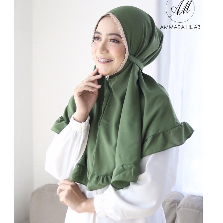 ︽ jilbab bergo maryam diamond crepe renda rempel non pet tali GREAT SALES 3377 ✯