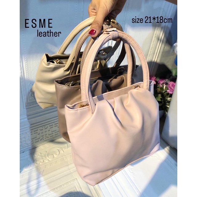 ESME LEATHER / TAS SLEMPANG / TAS KOREA / TAS HANDLE / AQILLA BAGS