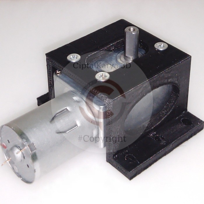 Motor Listrik Dc Motor Gearbox Worm Gear Model Bracket Holder V.1 Pembelian Khusus