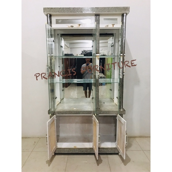 LEMARI BUPET 3 PINTU KACA LEMARI PAJANGAN 3 PINTU LEMARI PAJANGAN MINIMALIS MODERN