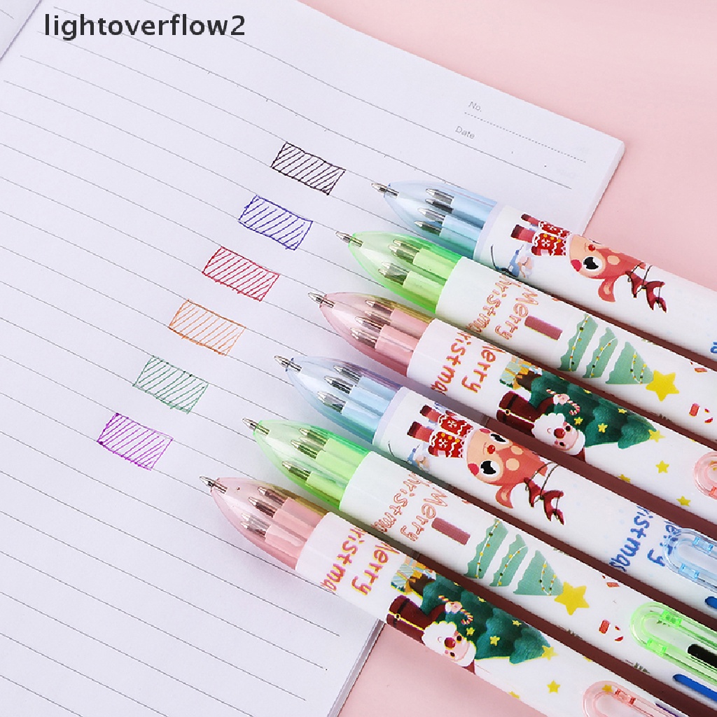 (lightoverflow2) Pulpen Dengan 6 Pilihan Warna Untuk Kantor / Sekolah