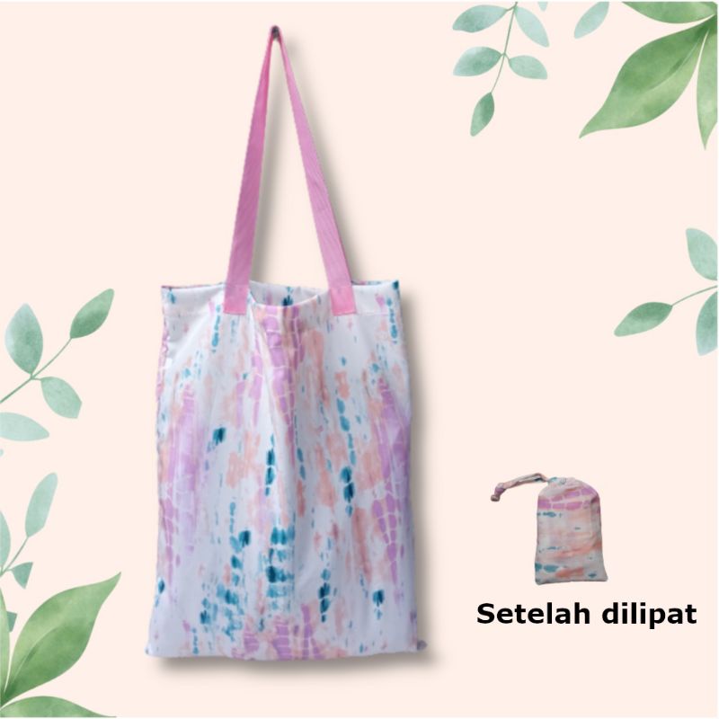 Tas Belanja Lipat Reusable Portable Ramah Lingkungan Praktis Shoping Bag Bagcu Premium  / Tas Parasu