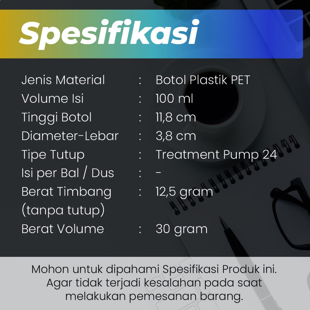 Botol Pump  100ml plastik Warna/Botol 100ml Pump Hitam