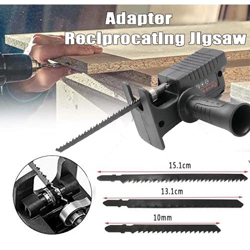 Adapter Mesin Jig Saw - Adapter Reciprocating Jigsaw Tambahan Jig Saw Mesin Bor Tangan Gergaji Konektor