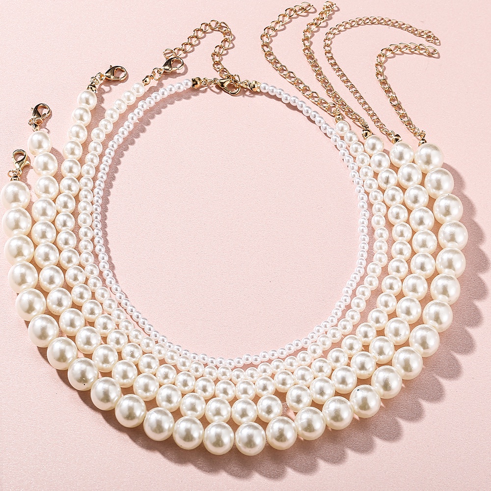 ✅COD [BBS] Kalung Choker Rantai Klavikula Hias Mutiara Untuk Aksesoris Perhiasan