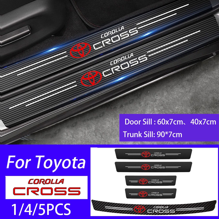 Stiker Pelindung Pintu Mobil Bahan Kulit Serat Karbon Anti Gores Untuk Toyota Corolla Cross 2020 2021 2022 TRD 1.8G 1.8V