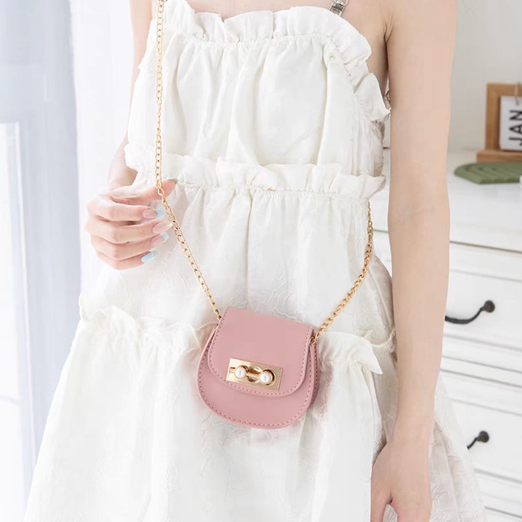 Tas wanita / Tas selempang mini Gloreta Baby pearl