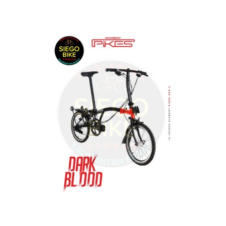Folding Bike Element Pikes Gen 2 Edisi Goldie dan Dark Blood