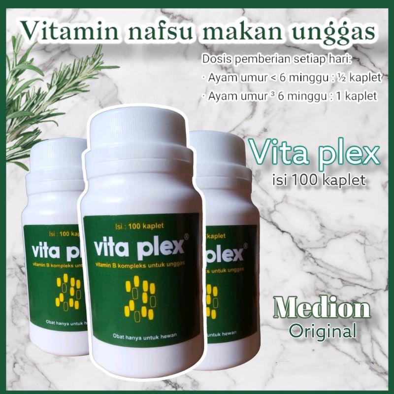 Vita plex 100 kaplet vitamin nafsu makan unggas-vitaplek