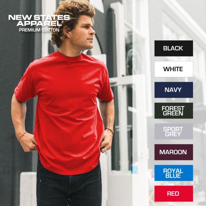 Kaos Polos New States Apparel 7200 Premium Cotton T-shirt