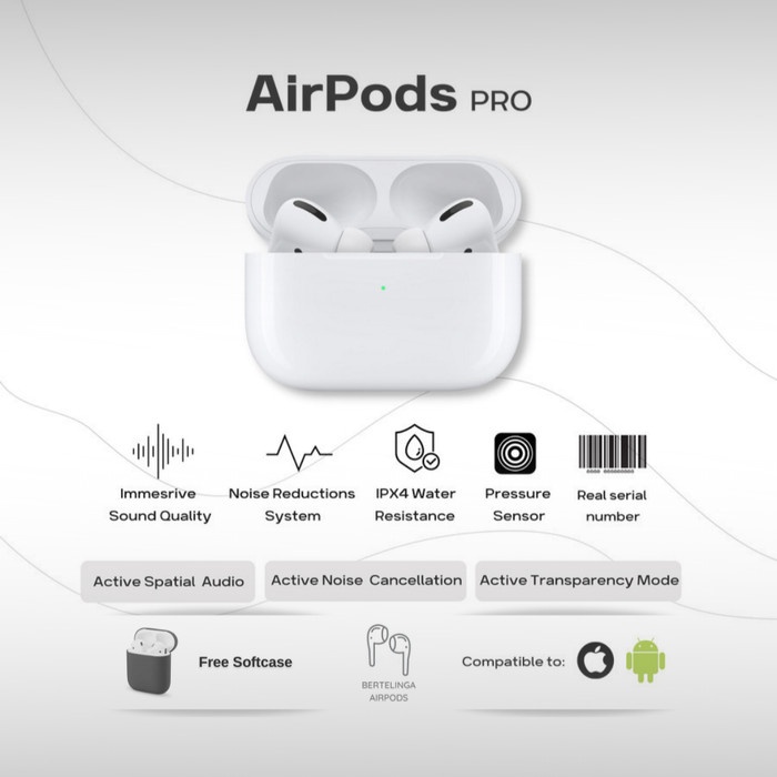 PROMO AIRPODS [ COD ] Apple Airpods Pro OEM Wireless Charging Case TERLARIS TERBARU ORIGINAL MURAH BERGARANSI TERMURAH PRO H5X4