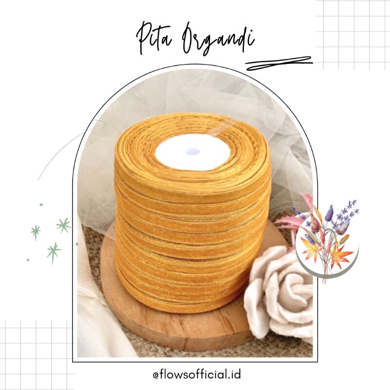 

PITA ORGANDI UKURAN 0,6 cm / PITA HAMPERS /PITA BOUQET