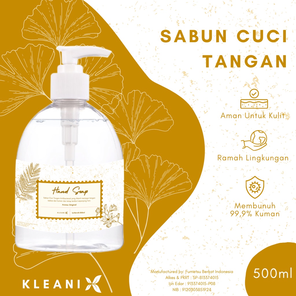 KLEANIX - Hand Soap Kemasan 500ml Botol Pump