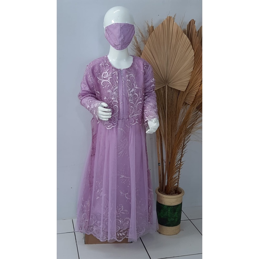 RED LOVE /GAMIS PESTA ANAK ANAK / GAMIS BRUKAT ANAK ANAK / GAMIS ANAK ANAK TERBARU-LILAC