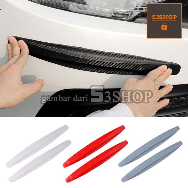 Pelindung Body Bumper Mobil Car Bumper Guard Sepasang Motif Carbon