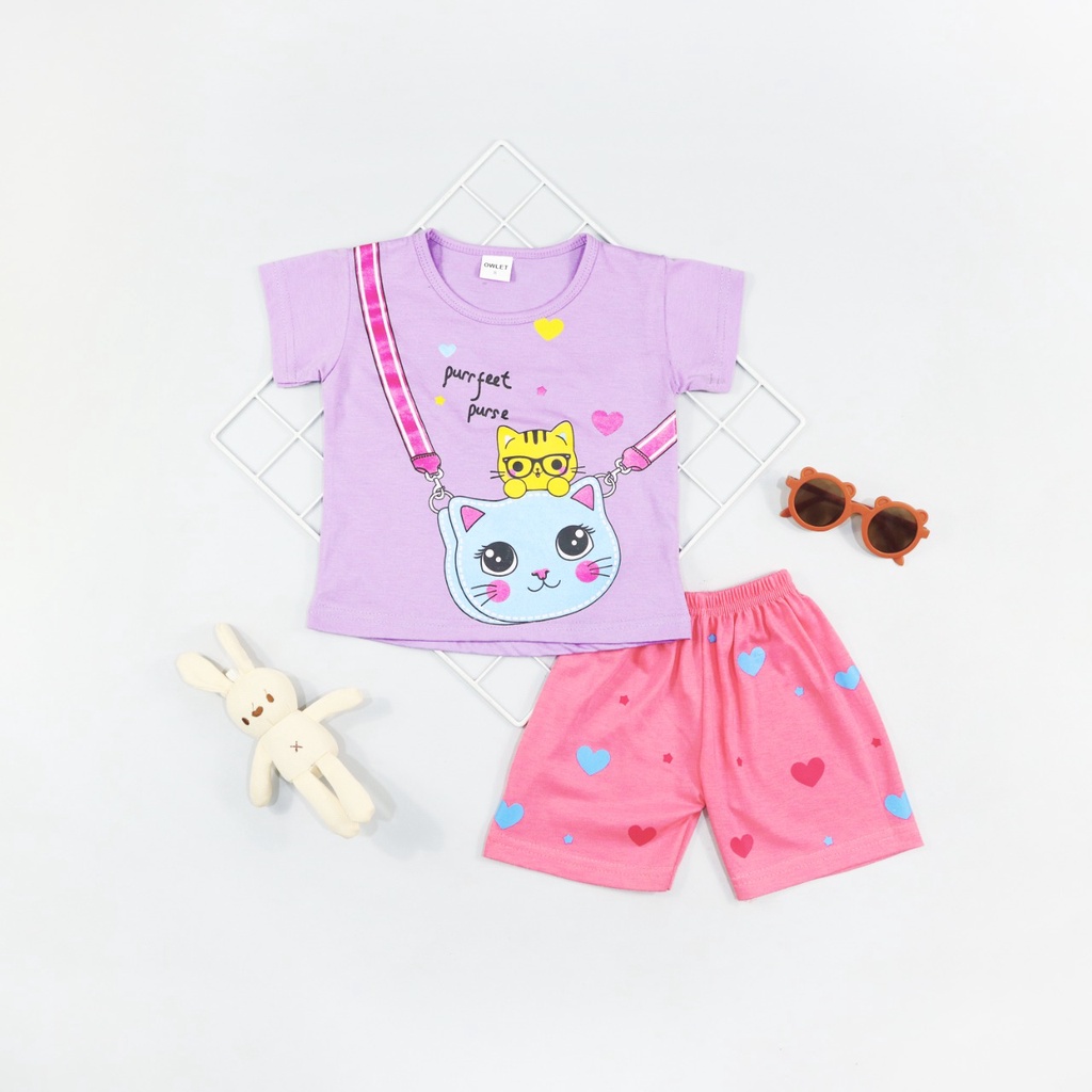 Owlet - setelan anak perempuan / set anak perempuan / playset anak / baju anak / baju anak perempuan