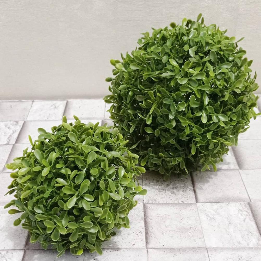 Rumput Bola Bonsai/Bonsai Bola Hias Artificial/Tanaman Hias Plastik/Bunga Hias 0109