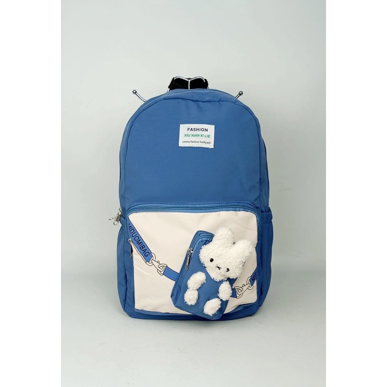 STANDAR MATERIAL / TAS KOREA / RANSEL KOREA ANAK CEWEK / TAS ANAK BONEKA LUCU / RANSEL ANAK PEREMPUAN FREE BONEKA / TAS KOREAN BONEKA / TAS KOREA STYLE / RANSEL KOREA