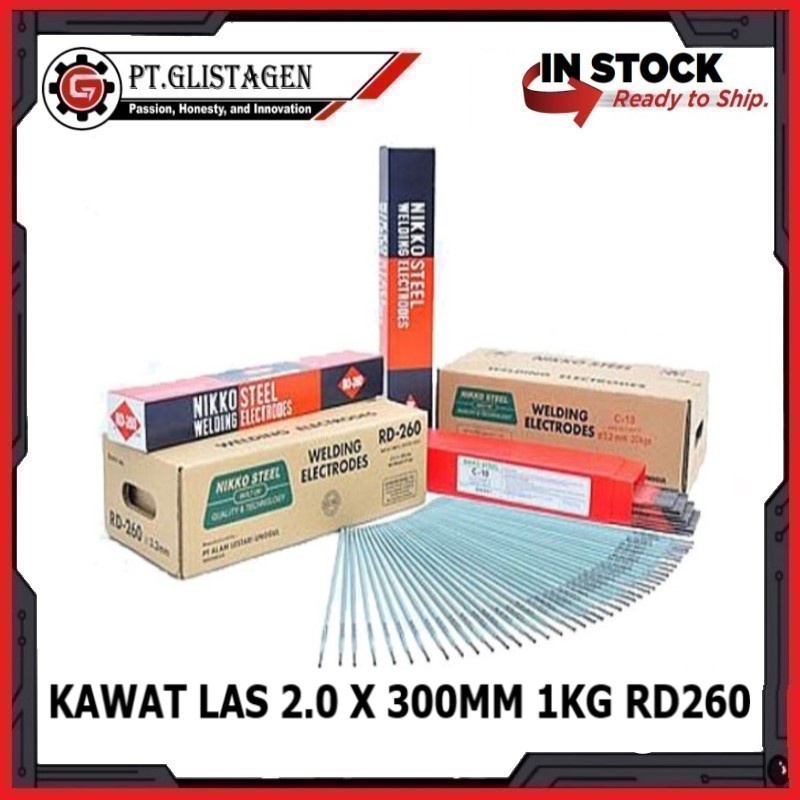 Kawat Las Welding Electrodes Nikko Steel RD 260 Kawat Las 2.0 x 300 MM