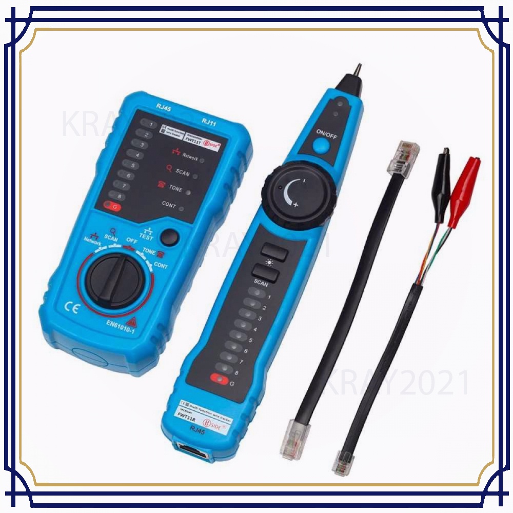 Wire Tracker Tester Kabel Jaringan RJ45 RJ11 CAT5 CAT6 KK923