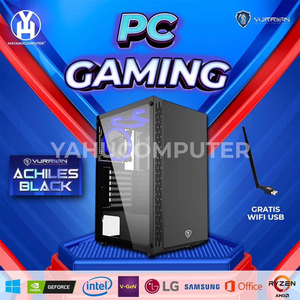 PC GAMING RYZEN 5 5600 - MOTHERBOARD MSI B450M - SSD 256GB - PC GAMING RYZEN 5 5600 SIAP PAKAI